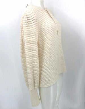 ULLA JOHNSON Beige Alpaca Blend Textured Pullover Size X-LARGE Sweater
