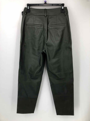 ANINE BING Green Leather Size X-SMALL Pants