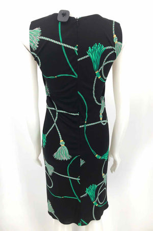 GUCCI Black Green Tassels Size MEDIUM (M) Dress