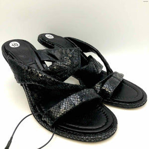 NAPOLEONI Black Leather Upper Heels Shoe Size 41 US: 10 Shoes