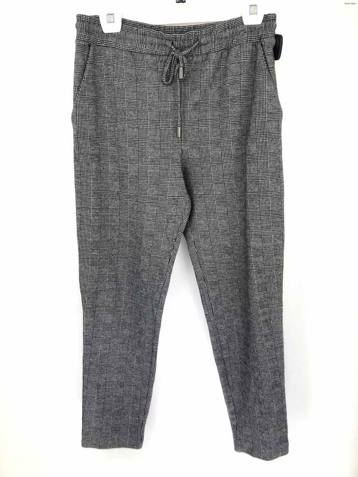 MAEVE - ANTHROPOLOGIE Gray Black Crosshatched Straight Leg Size SMALL (S) Pants