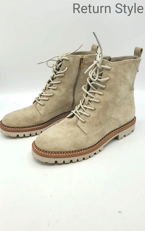 VINCE Beige Suede Leather Ankle Boot Shoe Size 8 Boots