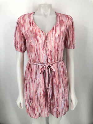 CLOTH & STONE Pink Water Color Button Up Size X-SMALL Dress
