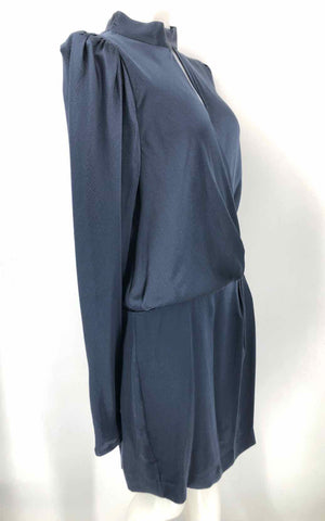 FRAME Navy Low Cut Longsleeve Size X-LARGE Dress