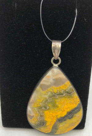 Yellow Gray Sterling Silver ss Pendant