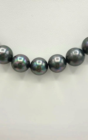 Gray Iridescent "Pearl" Necklace