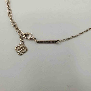 KENDRA SCOTT Rose Gold White Druzy 16" Necklace
