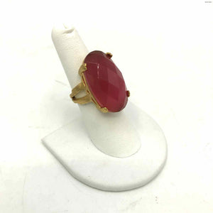 RIVKA FRIEDMAN Hot Pink Faceted Oval Ring Sz 7