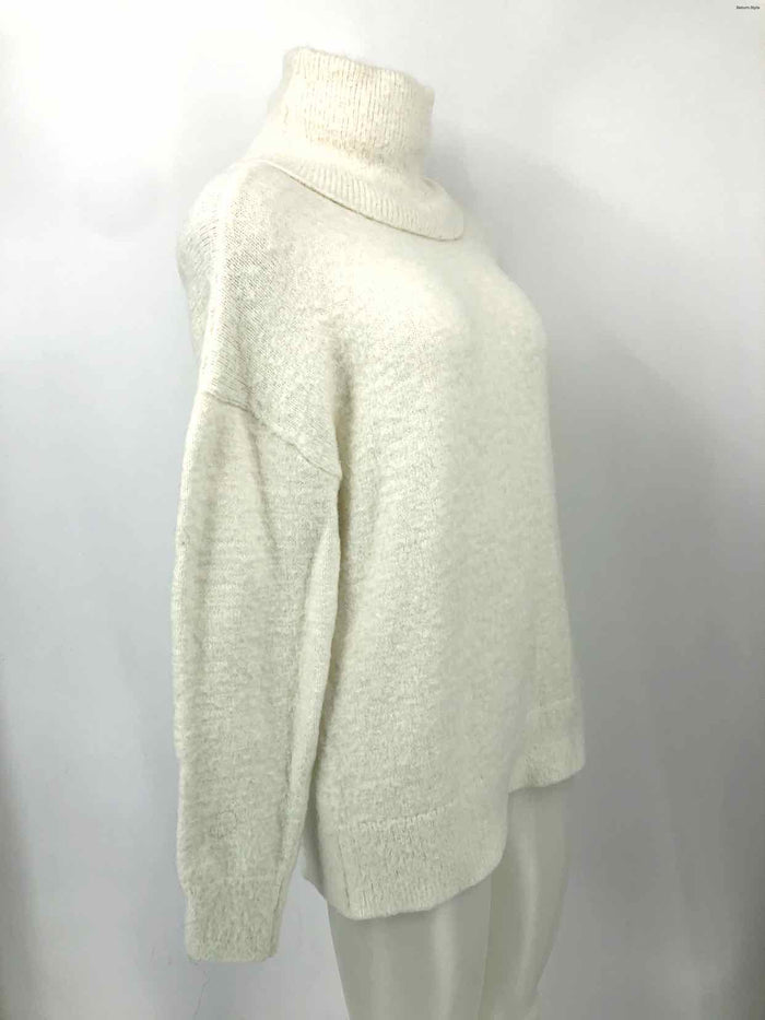 SHOW ME YOUR MUMU Ivory Knit Fuzzy Turtleneck Size X-SMALL Sweater
