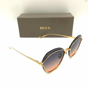 DITA Gold Brown Pre Loved Sunglasses w/case
