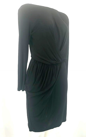 C&T COSTELLO TAGLIAPIETRA Black Ruched Size 4  (S) Dress