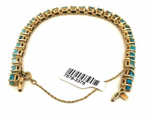 14K Gold Turquoise 14k-Bracelet