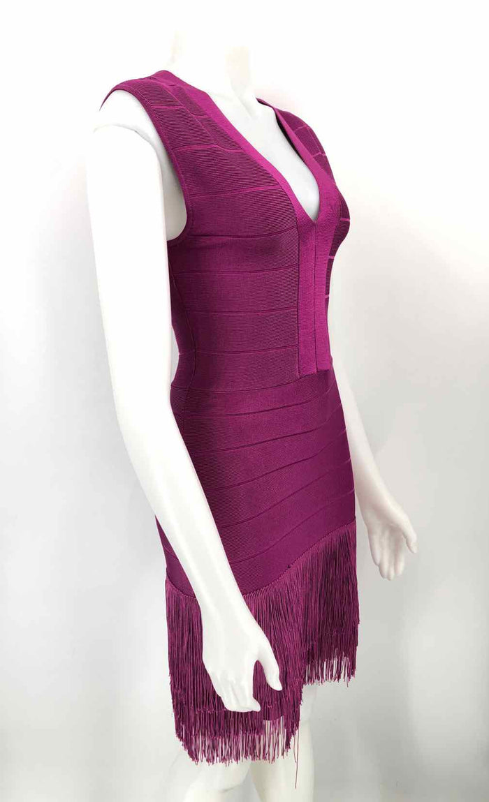 VENUS Fuschia Knit Size 2  (XS) Fringe Bottons Dress