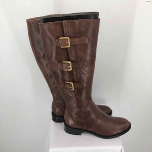 ECCO Brown Leather Knee High Shoe Size 6-1/2 Boots