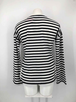 PJ SALVAGE Black White Striped Longsleeve Size SMALL (S) Top