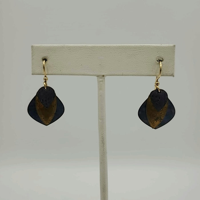 HOLLY YASHI Purple Blue Goldtone Earrings