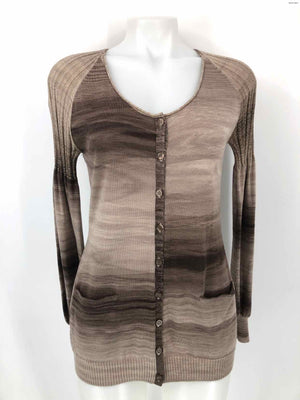 ELIE TAHARI Taupe Gray Wool Blend Sparkle Longsleeve Size SMALL (S) Sweater
