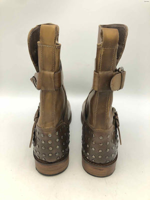 VINTAGE FOUNDRY CO. Brown Leather Upper Studded Shoe Size 6-1/2 Shoes