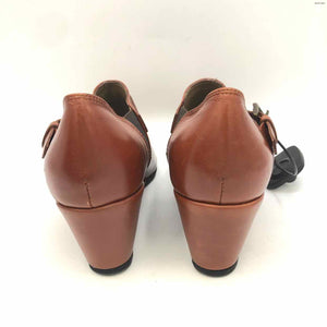 ANYI LU Rust Brown Leather 2" Wedge Shoe Size 36 US: 6 Shoes