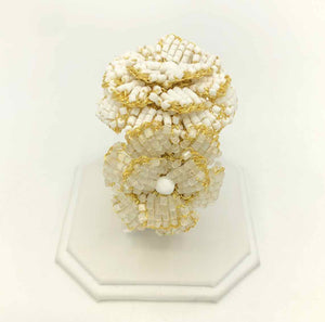 LAVISH by Tricia Milaneze White Goldtone Beaded Bracelet