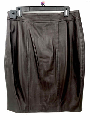ST. JOHN Brown Leather Size 8  (M) Skirt