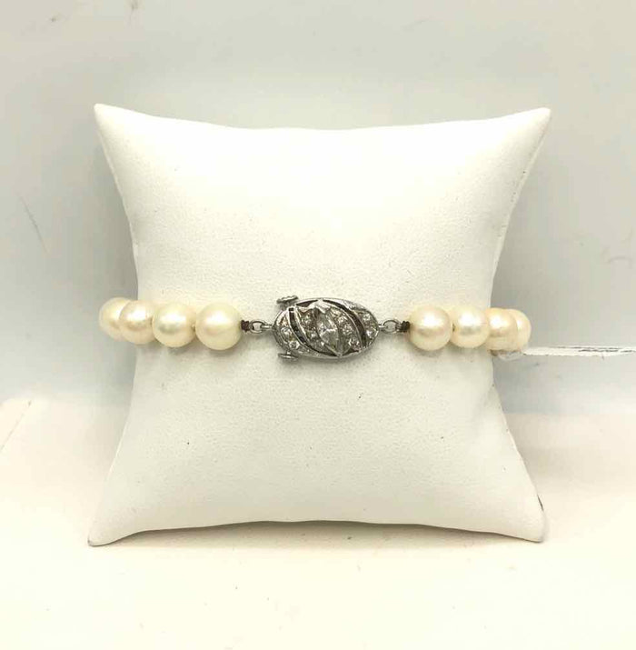 White Pearl 14K White Gold 14k-Bracelet