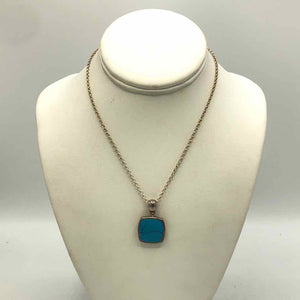Turquoise Color Sterling Silver SS Pend on Chain