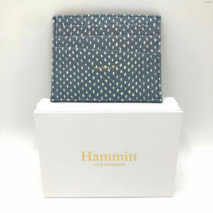 HAMMITT Gray White Leather Print Card Holder Wallet