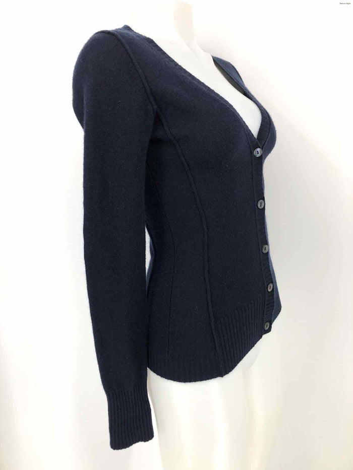 AUTUMN CASHMERE Navy Cashmere Cardigan Size X-SMALL Sweater
