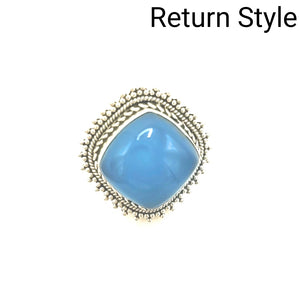Sterling & Chalcedony SZ 8 Ring SS