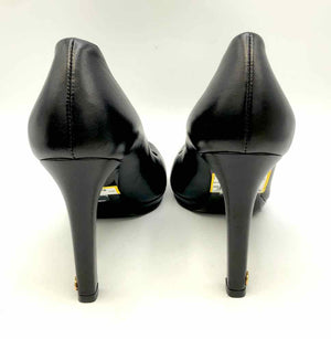GUCCI Black Gold Leather 4" Heel Shoe Size 37 US: 7 Shoes