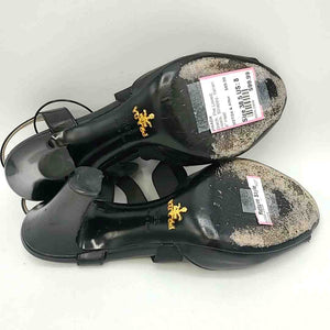 PRADA Black Italian Made Strappy Heels Shoe Size 38.5 US: 8 Shoes