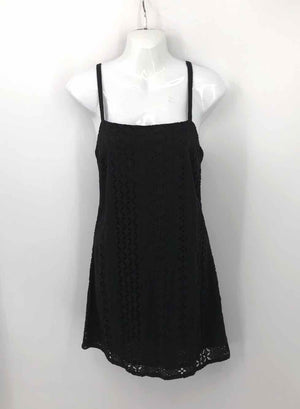 SANCTUARY Black 100% Cotton Eyelet Spaghetti Strap Size 4  (S) Dress