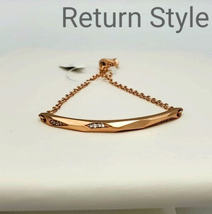 KENDRA SCOTT Rose Gold Clear Adjustable Bracelet