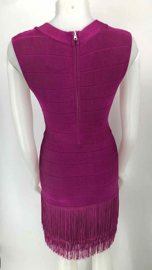 VENUS Fuschia Knit Size 2  (XS) Fringe Bottons Dress