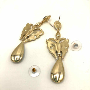 Goldtone Blue Multi Art Nouveau Butterfly Earrings