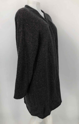 EILEEN FISHER Gray Wool Blend Wrap Size MEDIUM (M) Sweater