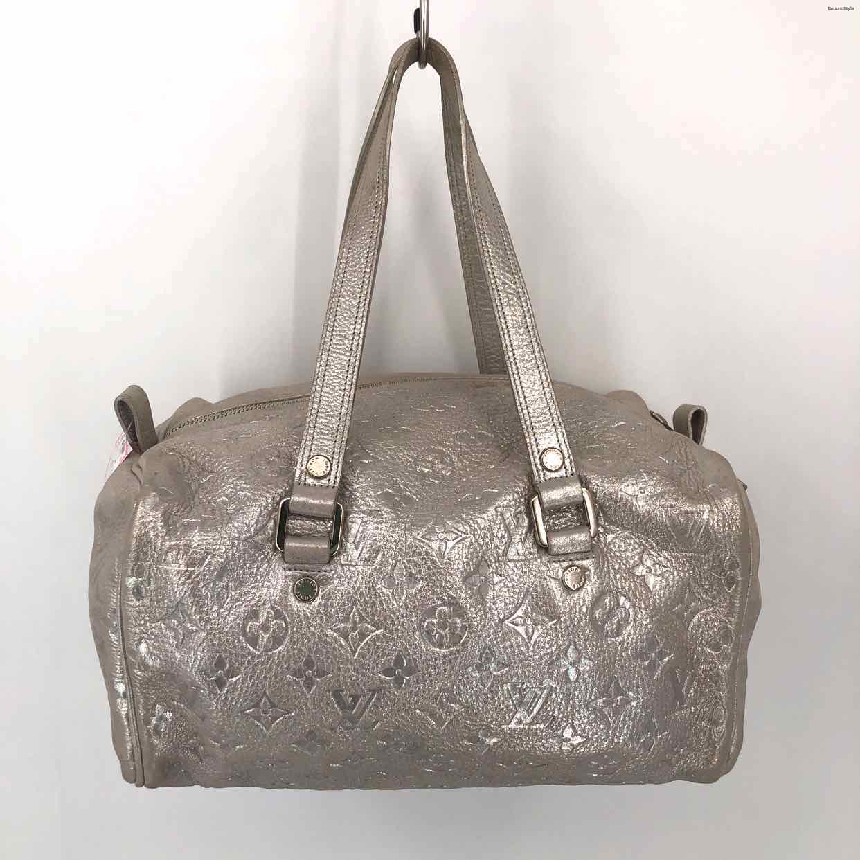 LOUIS VUITTON Silver Leather Pre Loved AS IS Boston Purse – ReturnStyle