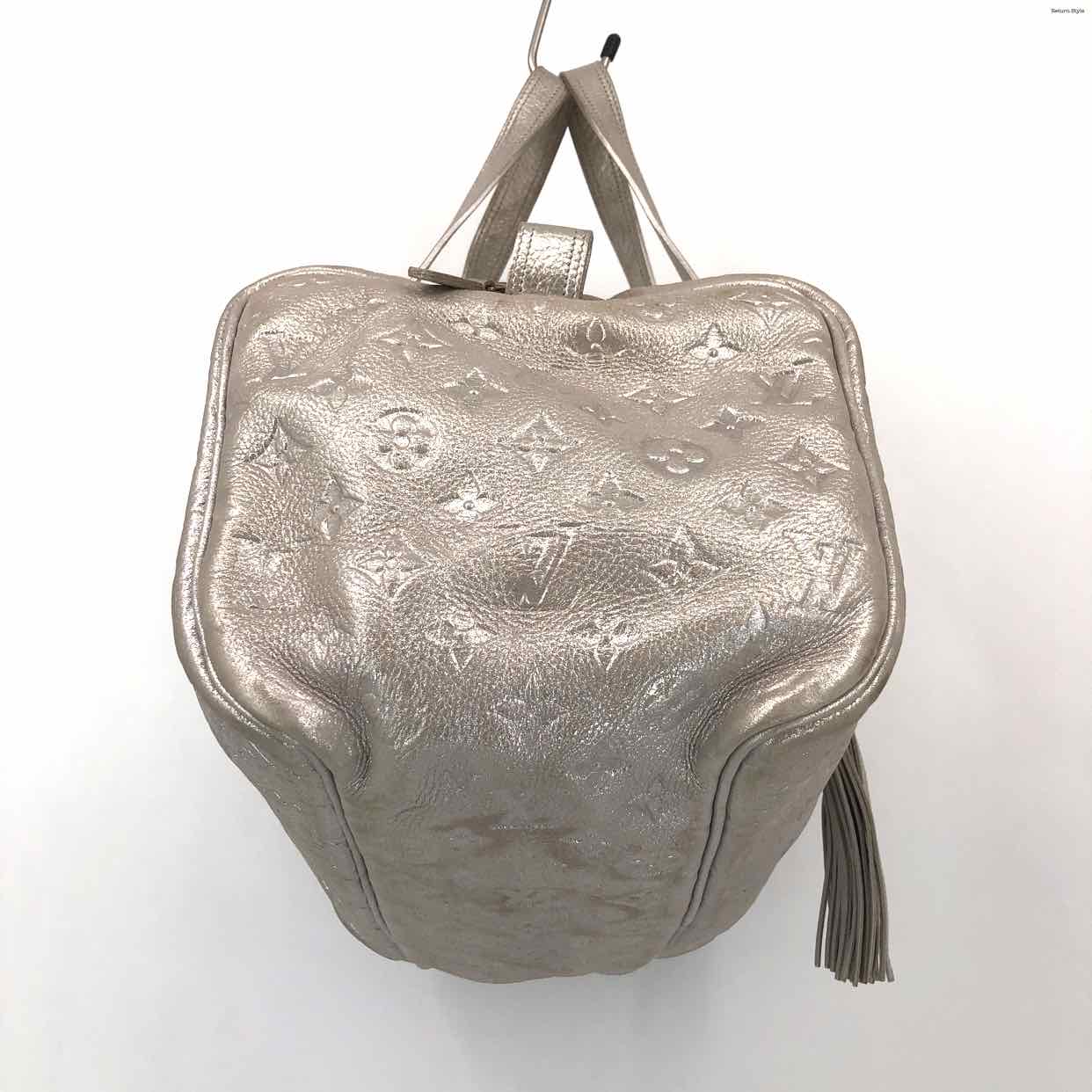 LOUIS VUITTON Silver Leather Pre Loved AS IS Boston Purse – ReturnStyle