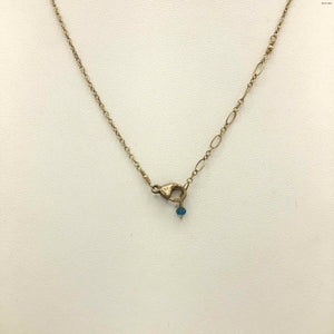 Blue Gold Filled Citrine Beaded GF-Necklace