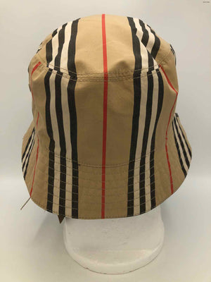 BURBERRY Beige Red Multi Has tag! Plaid Bucket Hat