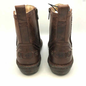 UGG Brown Leather & Shearling Ankle Boot Shoe Size 6 Boots