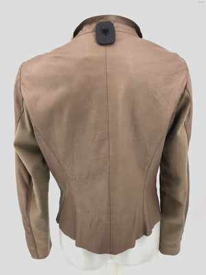 CIGNO NERO Taupe Leather Moto Women Size MEDIUM (M) Jacket