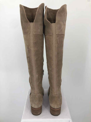 VINCE CAMUTO Beige Suede Tall Boot Shoe Size 8 Shoes
