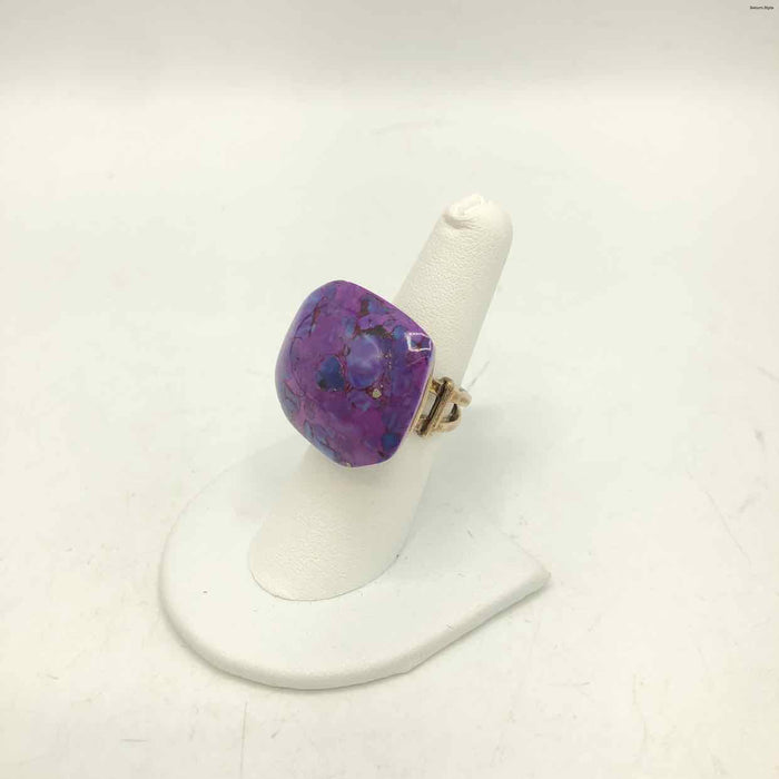 Purple Sterling Silver Mojave Purple Turquoise SZ 7 Ring SS