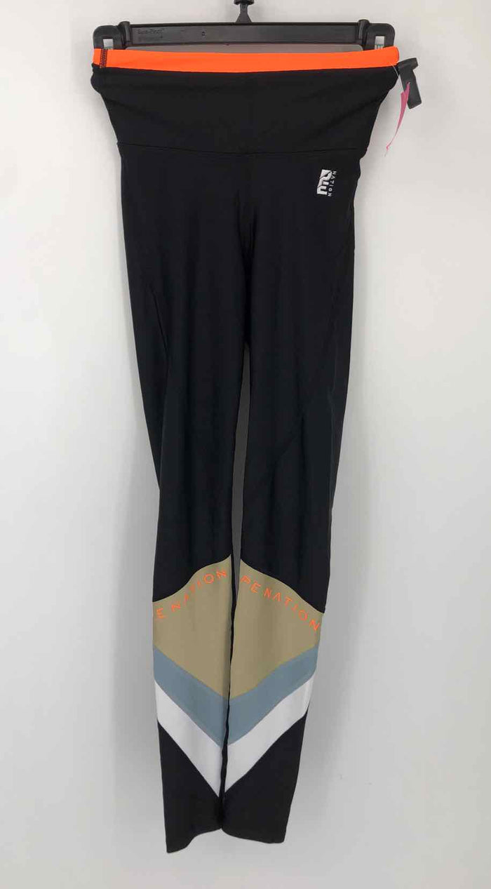 PE NATION Black Orange Legging Size X-SMALL Activewear Bottoms