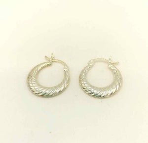 Silver Pre Loved Ribbed ss Earrings