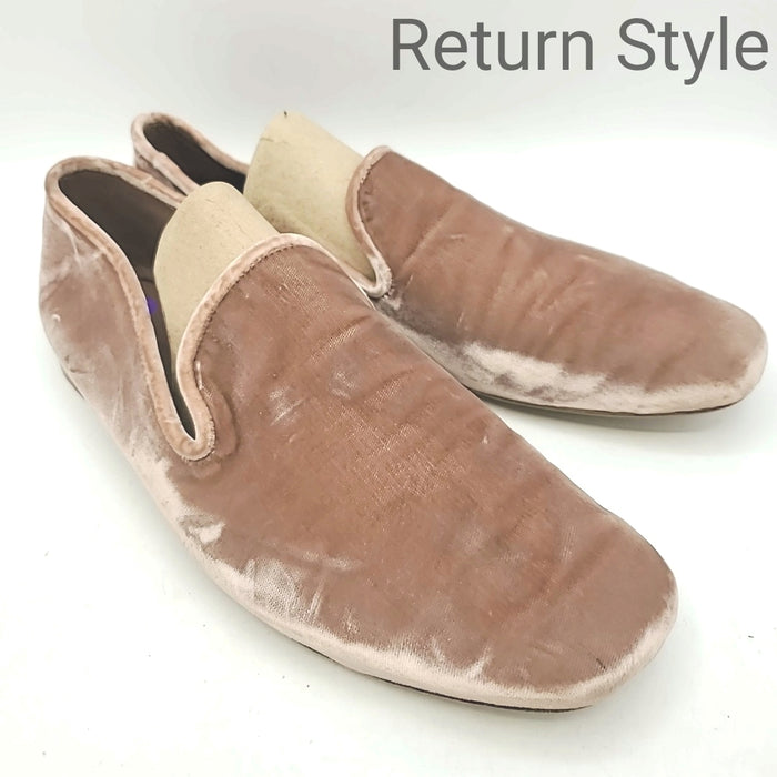 VINCE Dusty Pink Velvet Loafer Shoe Size 8 Shoes