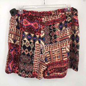 JOHNNY WAS Pink Beige Multi Print Shorts Size X-LARGE Shorts