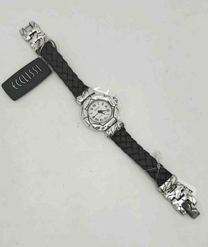 ECCLISSI Brown Sterling Silver Leather Has Tag Watch